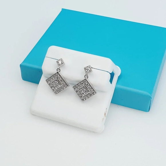"925 Sterling Silver CZ Beautiful Earrings for Women, 1USPAR4281  a - Picture 4 of 11